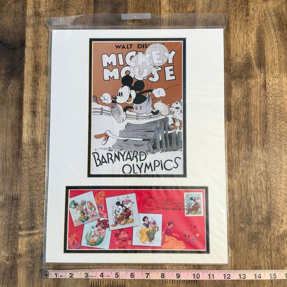 Mickey Mouse Barnyard Olympics USPS First Day Of Issue Stamp Photo Mat 2005 - Picture 6 of 6